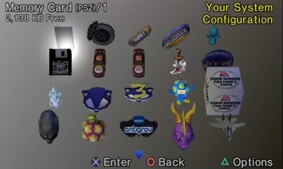Image above: PS2 save file screen